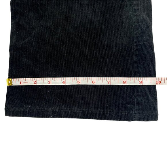Jones New York Corduroy Pants Size 12P Black Bootcut Stretch Classic Fall Winter - Picture 13 of 14